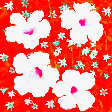 Original Pop Art Floral Mixed Media by Karin Elmers