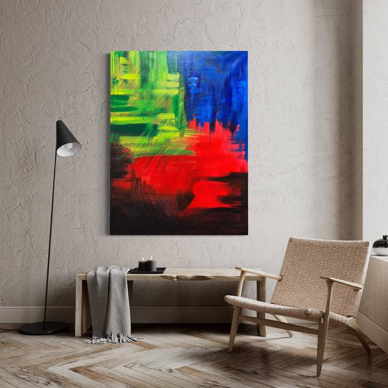 Original Abstract Expressionism Abstract Painting by Farah Kedwany