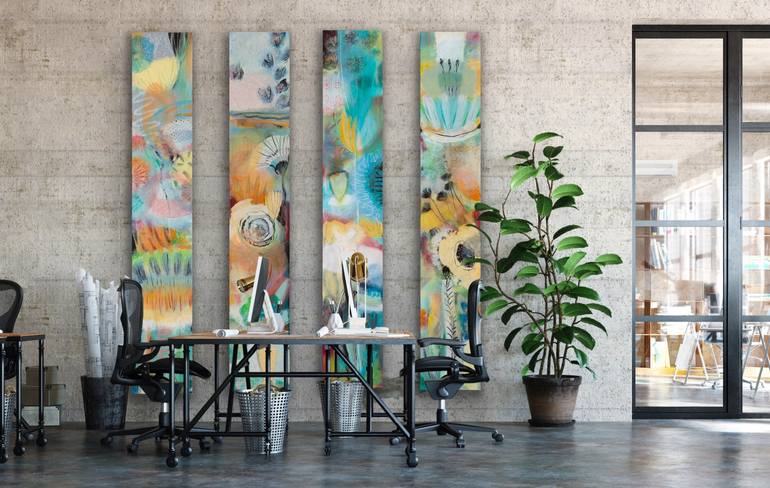 Original Abstract Expressionism Abstract Painting by Debbie Dicker