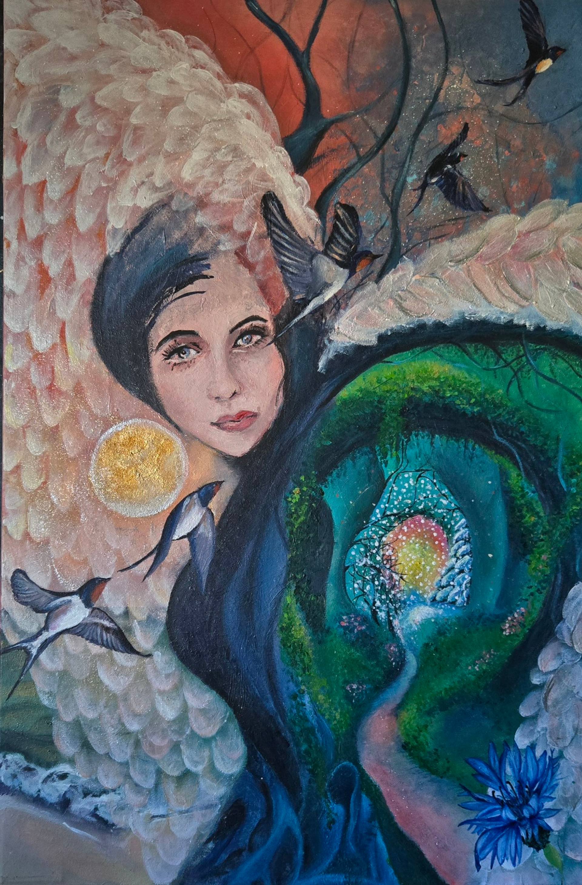Melody of the tree of life Painting by Diana Vene | Saatchi Art Greece