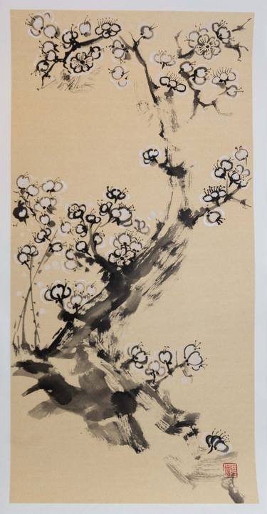 Sakura. Ink and watercolours on rice paper. thumb