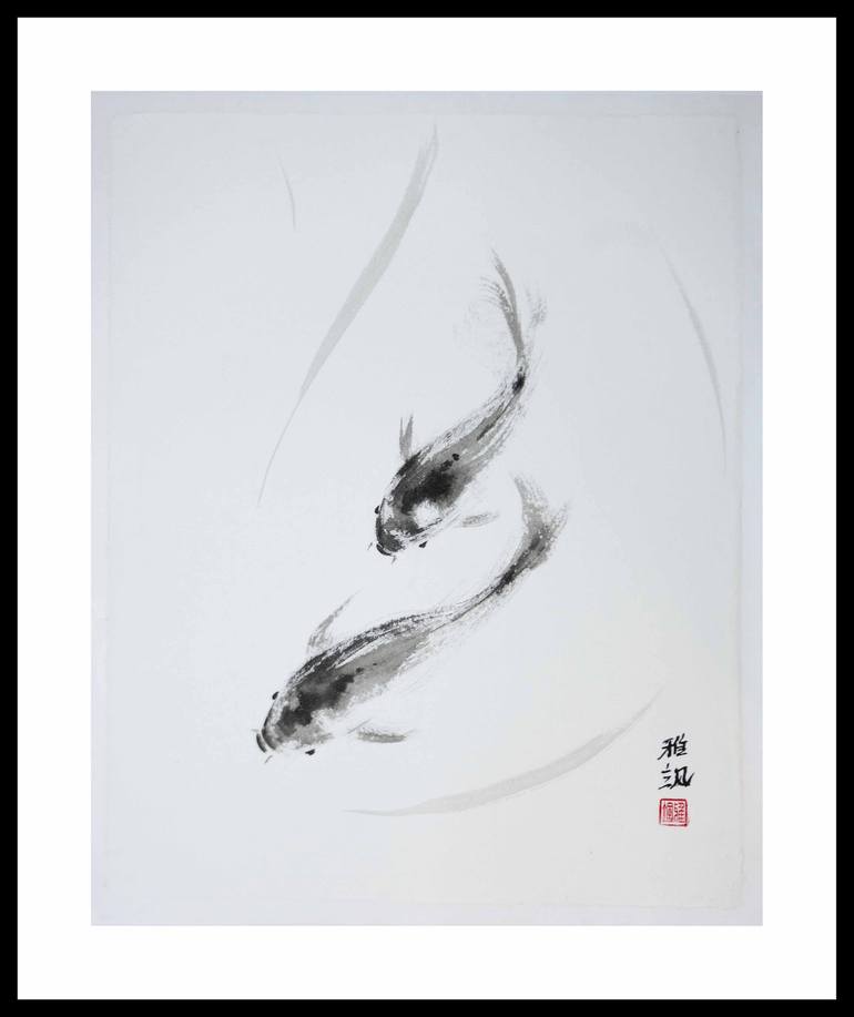 Original Fine Art Fish Painting by Yasa MT