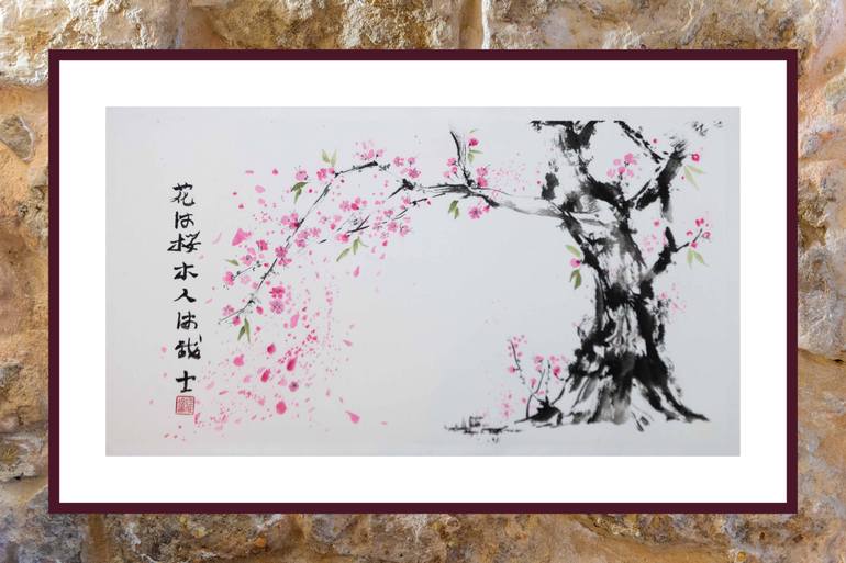 Original Minimalism Floral Painting by Yasa Mt