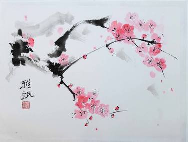 Original Fine Art Floral Paintings by Yasa MT