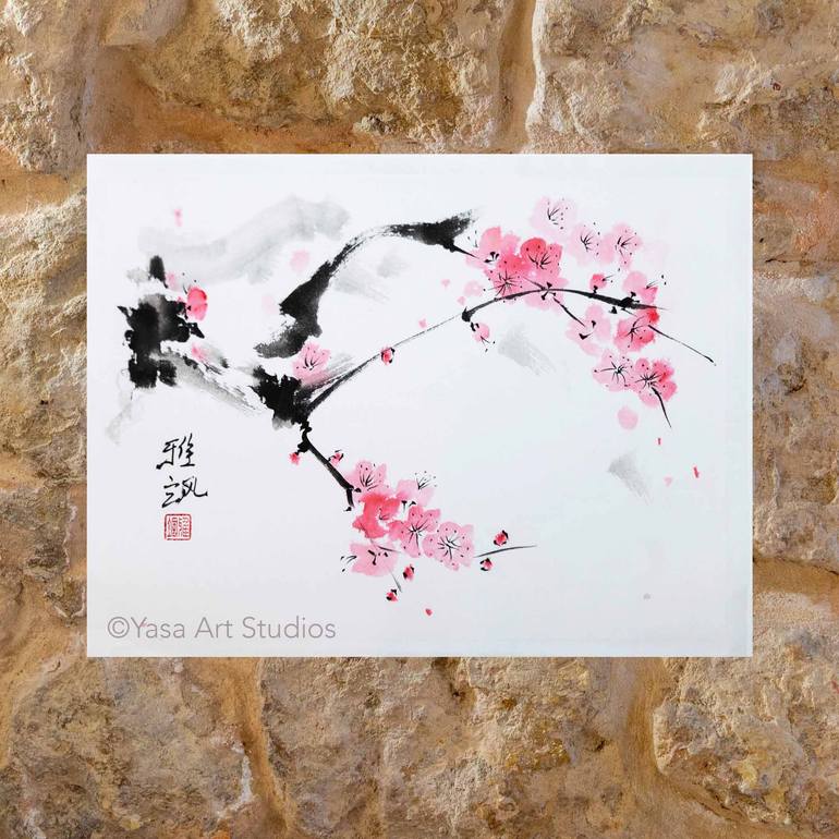 Original Impressionism Floral Painting by Yasa Mt