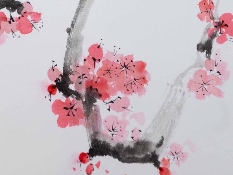 Original Fine Art Floral Painting by Yasa MT