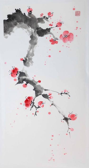 Original Fine Art Floral Paintings by Yasa MT