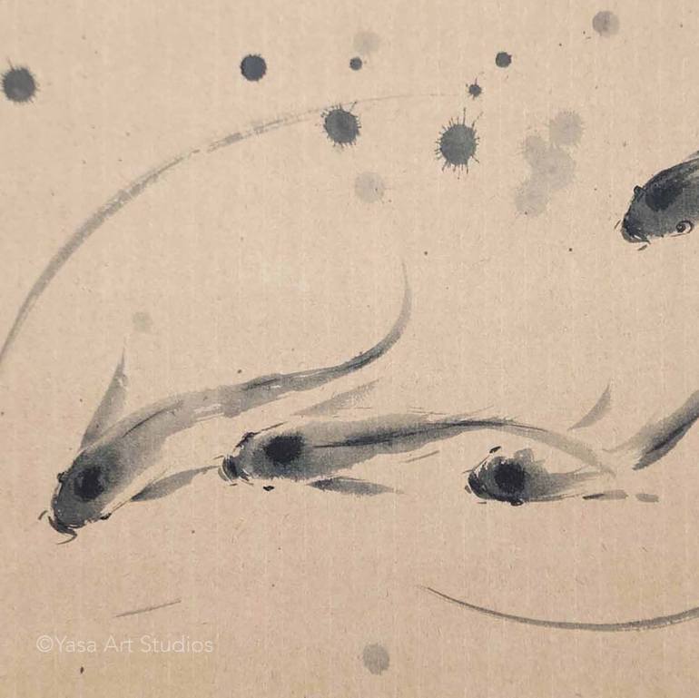 Original Minimalism Animal Painting by Yasa Mt