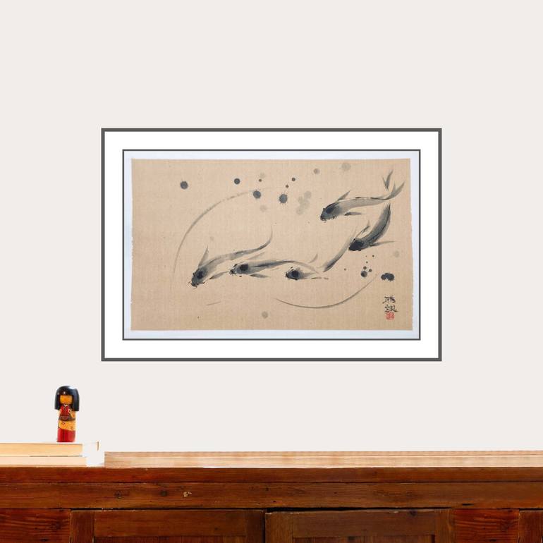 Original Minimalism Animal Painting by Yasa Mt