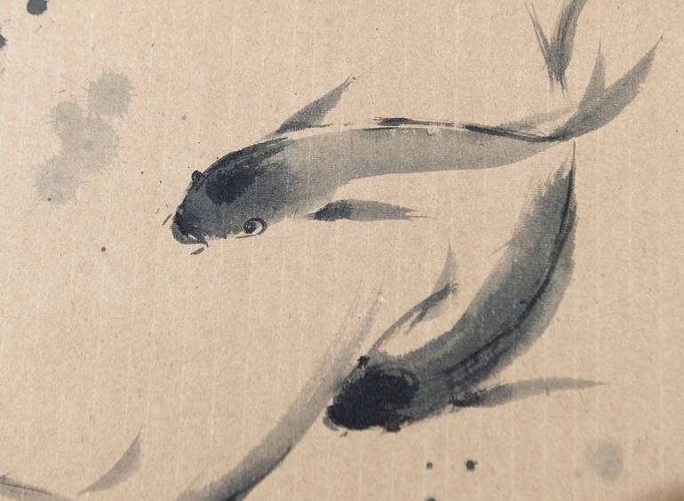 Original Fine Art Fish Painting by Yasa MT