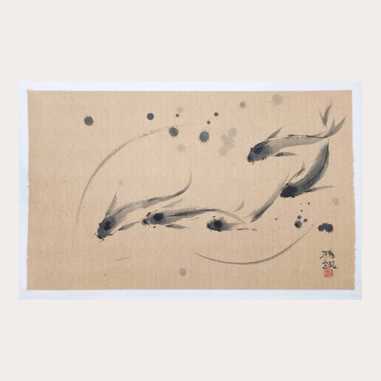 Original Minimalism Animal Painting by Yasa Mt