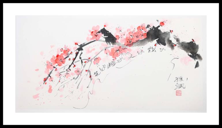 Original Impressionism Floral Painting by Yasa Mt