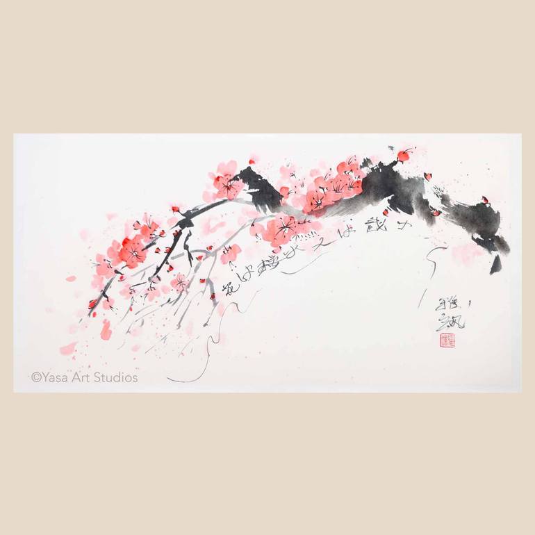 Original Impressionism Floral Painting by Yasa Mt