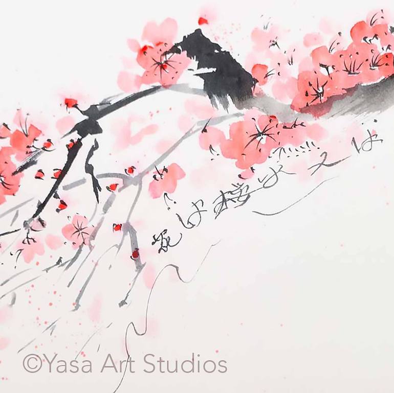 Original Impressionism Floral Painting by Yasa Mt