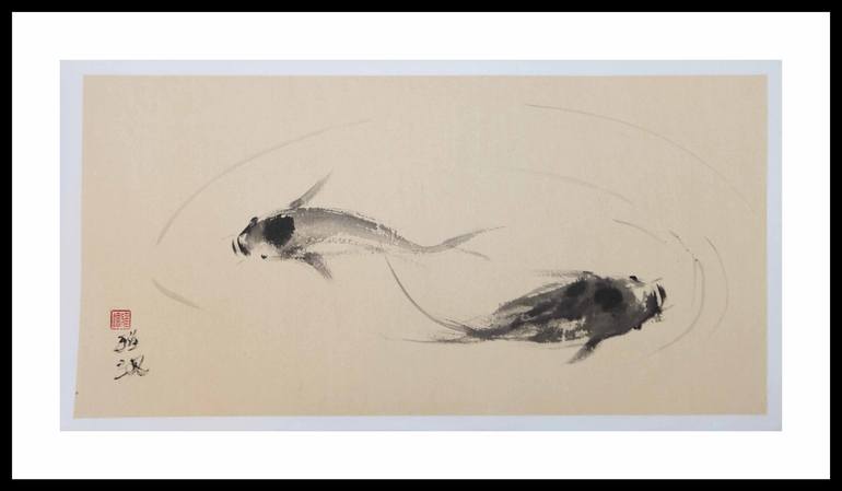 Original Fine Art Fish Painting by Yasa MT