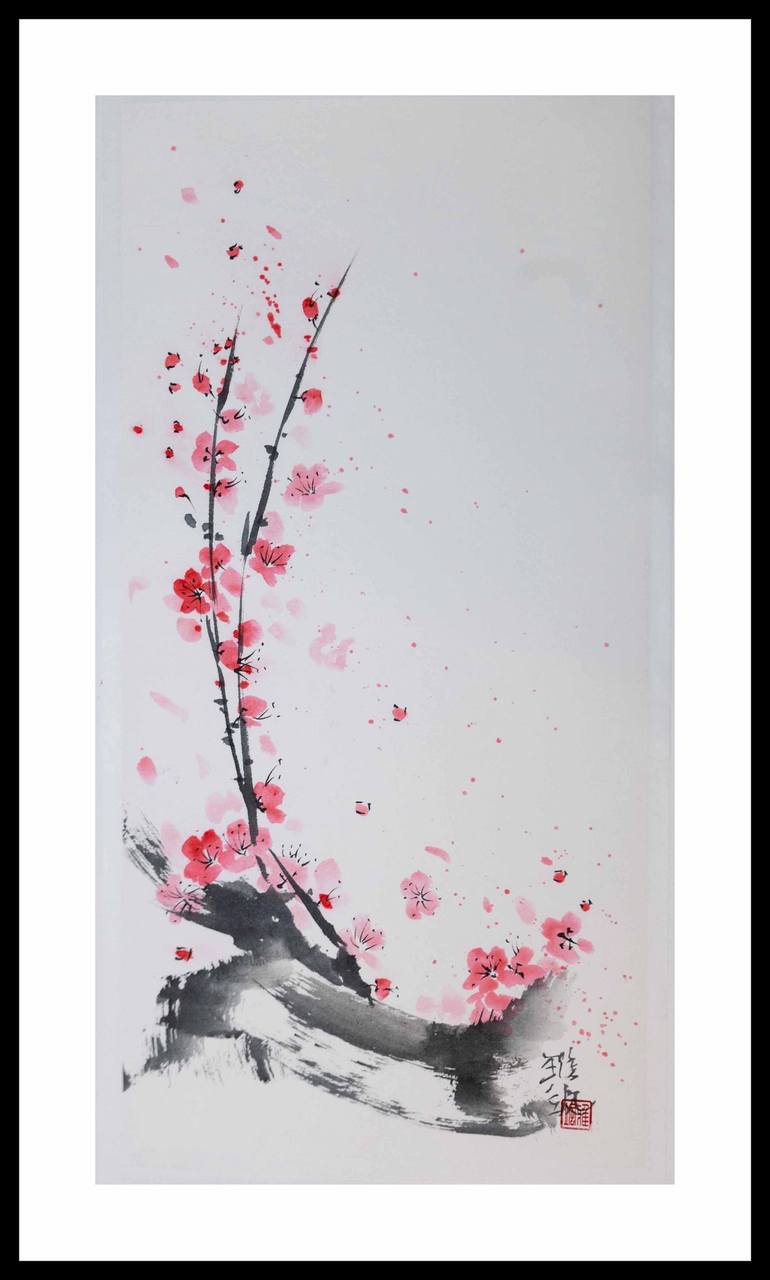 Original Fine Art Floral Painting by Yasa MT