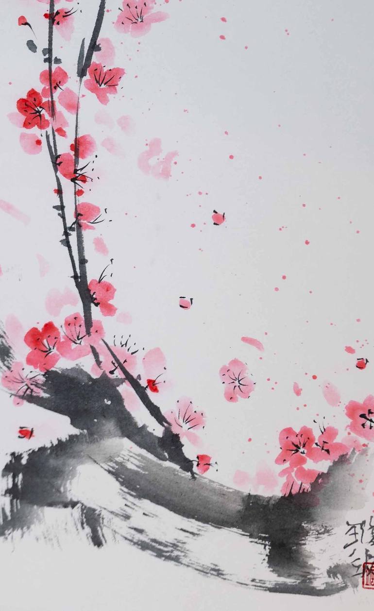 Original Fine Art Floral Painting by Yasa Mt