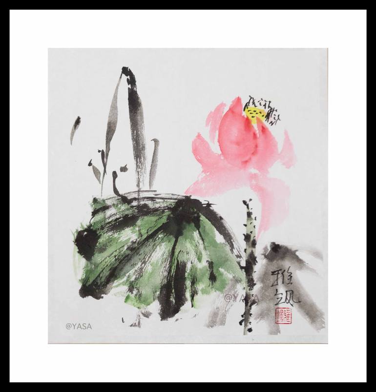 Original Minimalism Floral Painting by Yasa Mt