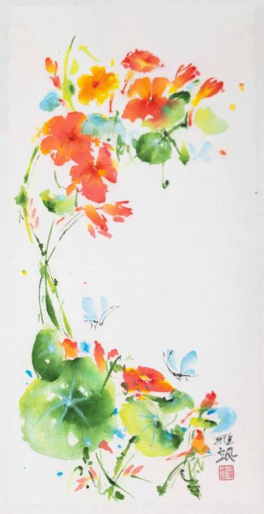 Original Impressionism Floral Paintings by Yasa MT