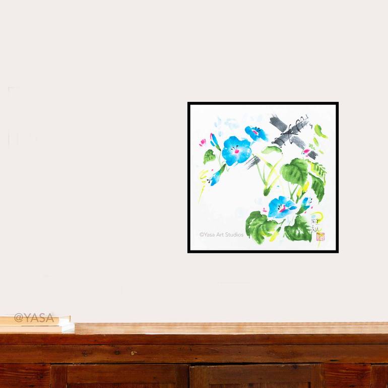 Original Impressionism Floral Painting by Yasa Mt
