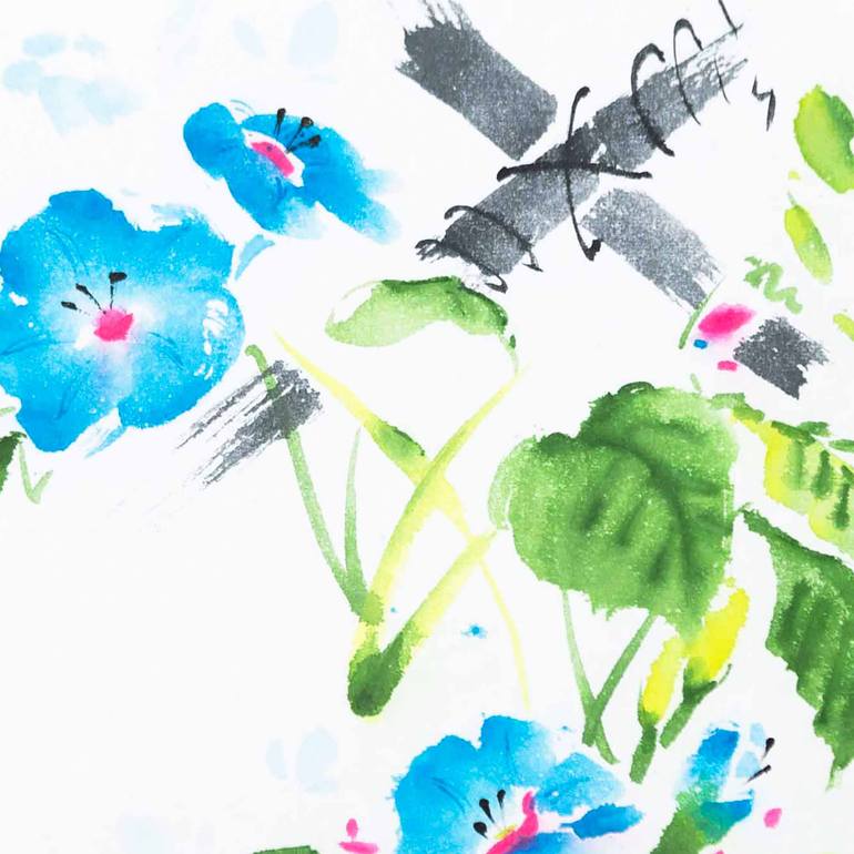 Original Impressionism Floral Painting by Yasa Mt