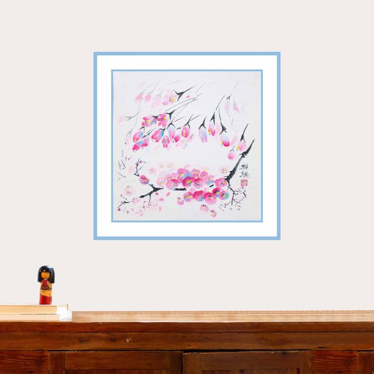 Original Impressionism Floral Painting by Yasa Mt