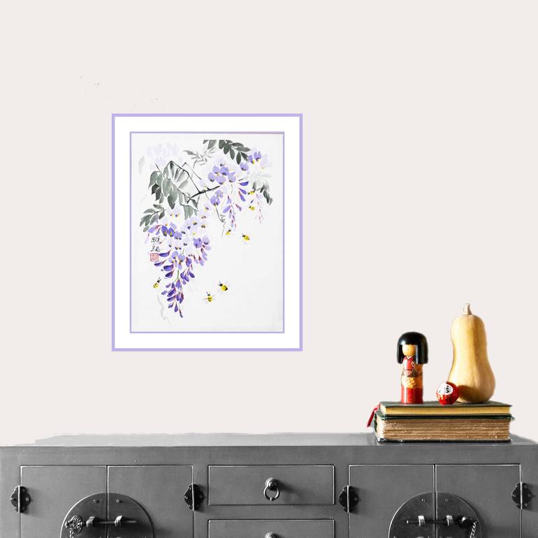 Original Symbolism Floral Painting by Yasa Mt