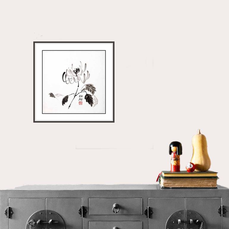 Original Symbolism Floral Painting by Yasa Mt