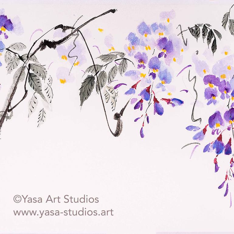 Original Impressionism Floral Painting by Yasa Mt