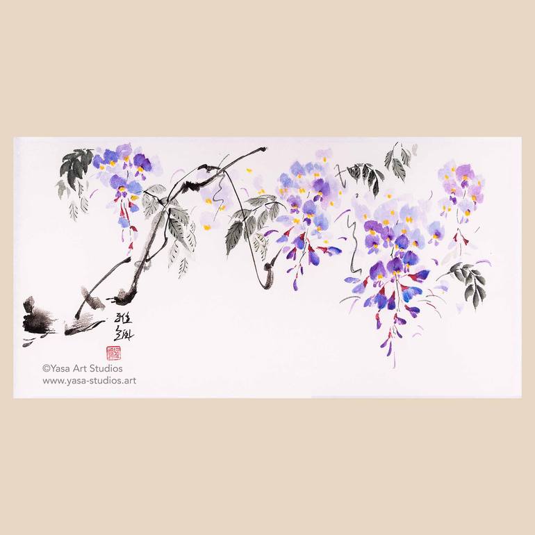Original Impressionism Floral Painting by Yasa Mt