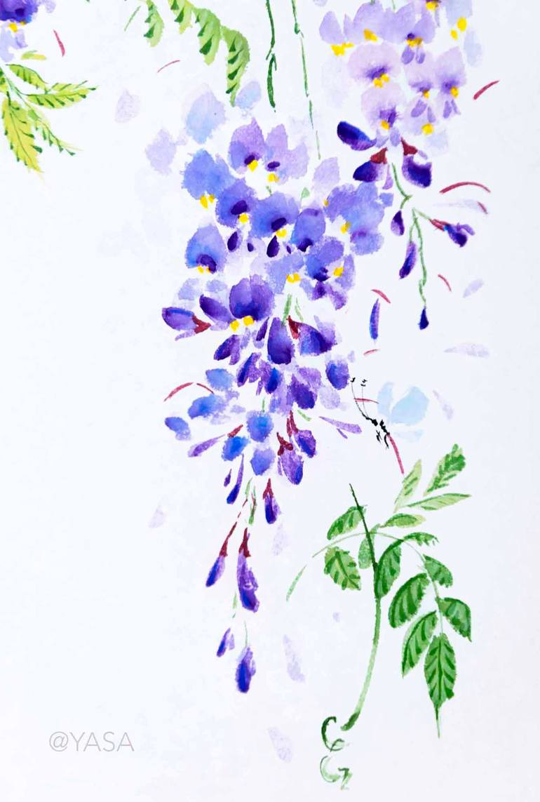 Original Impressionism Floral Painting by Yasa Mt