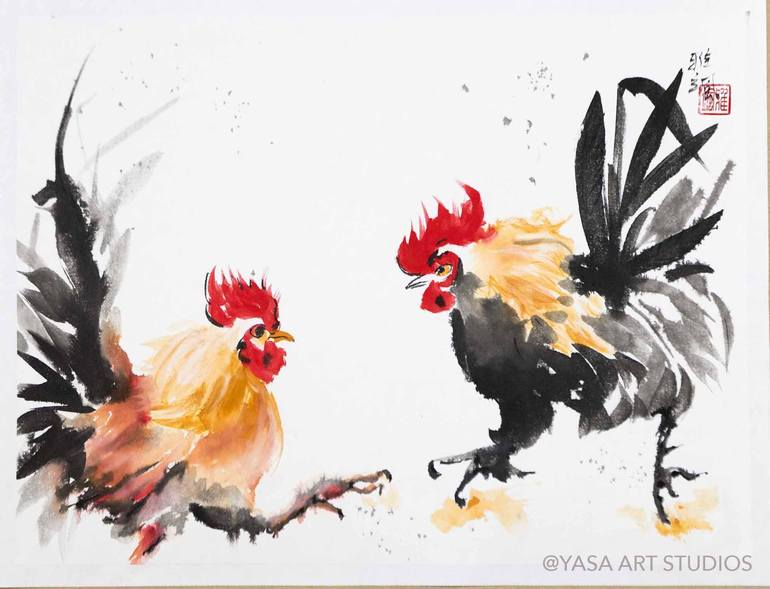 Original Symbolism Animal Paintings by Yasa Mt
