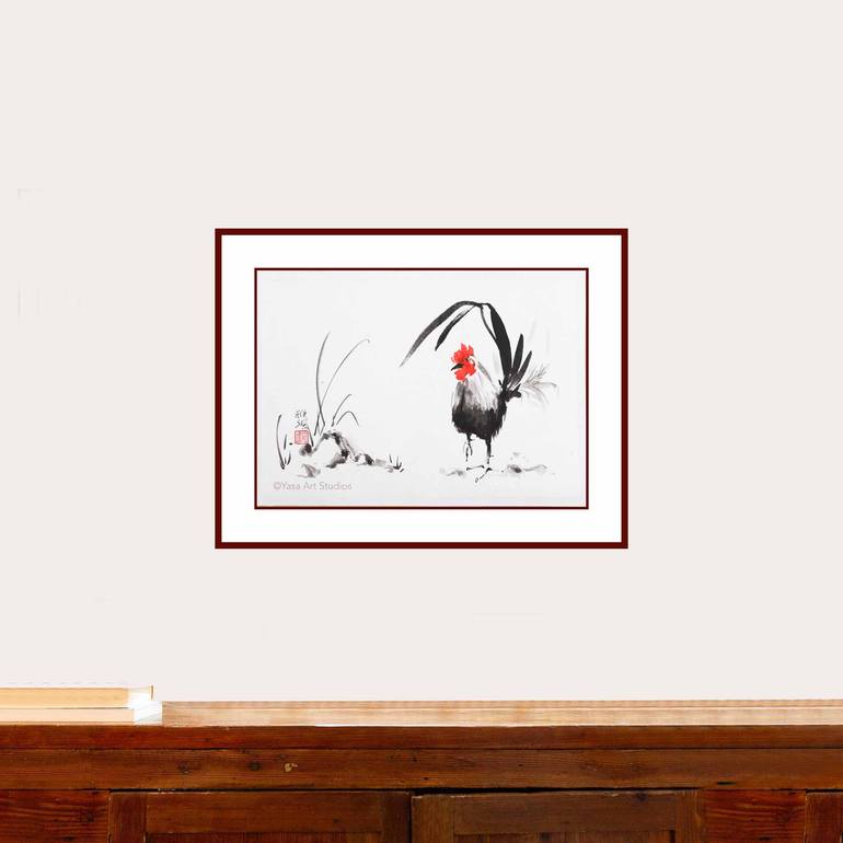 Original Minimalism Animal Painting by Yasa Mt