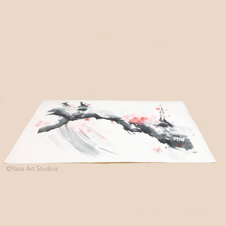 Original Symbolism Floral Painting by Yasa Mt