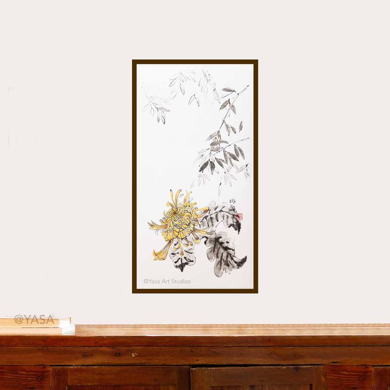 Original Symbolism Floral Painting by Yasa Mt