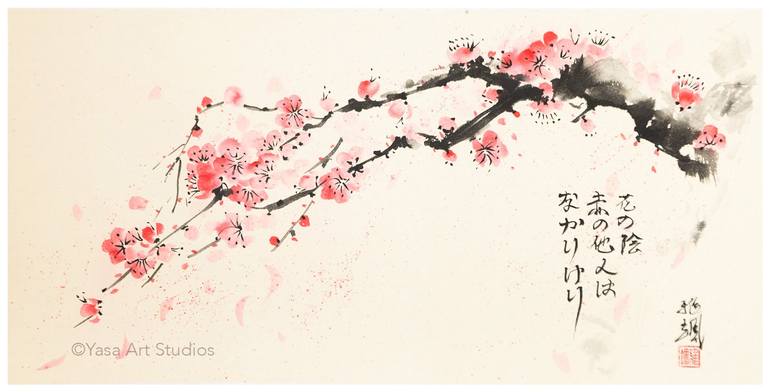Original Symbolism Floral Paintings by Yasa Mt