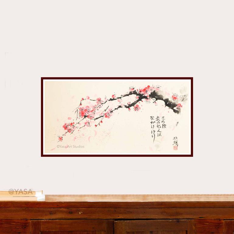 Original Symbolism Floral Painting by Yasa Mt