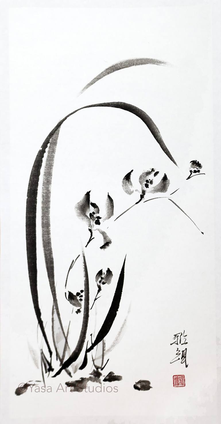 Original Minimalism Floral Paintings by Yasa Mt