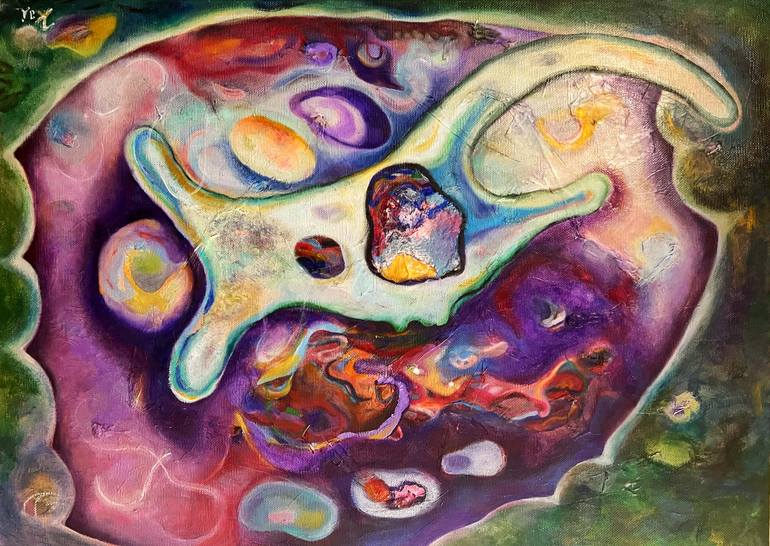 Original Abstract Painting by Kaiching Huang | Abstract Art on Canvas | Guardian of the Jungle