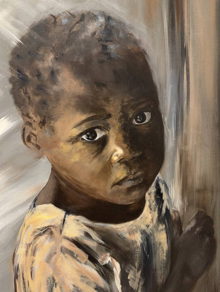 Original Figurative Children Painting by Linda Morlupi