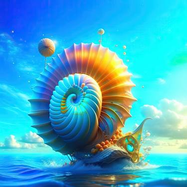 Original Surrealism Seascape Digital by Anastasia Malovana