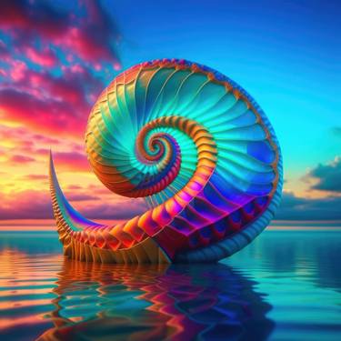 Original Seascape Digital by Anastasia Malovana