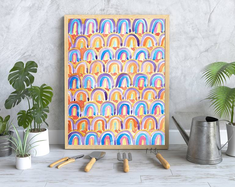 Original Geometric Painting by Jo Claire Hall