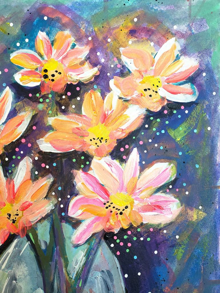 Original Floral Painting by Jo Claire Hall