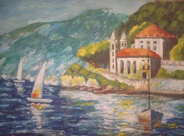 Original Impressionism Seascape Drawing by Serhii Okhota