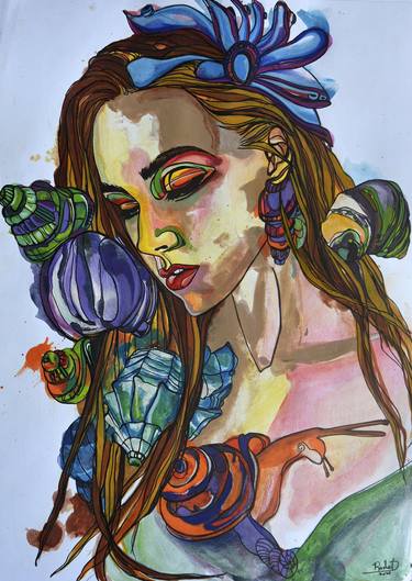 Original Expressionism Floral Paintings by Rachel Pérez Troncoso