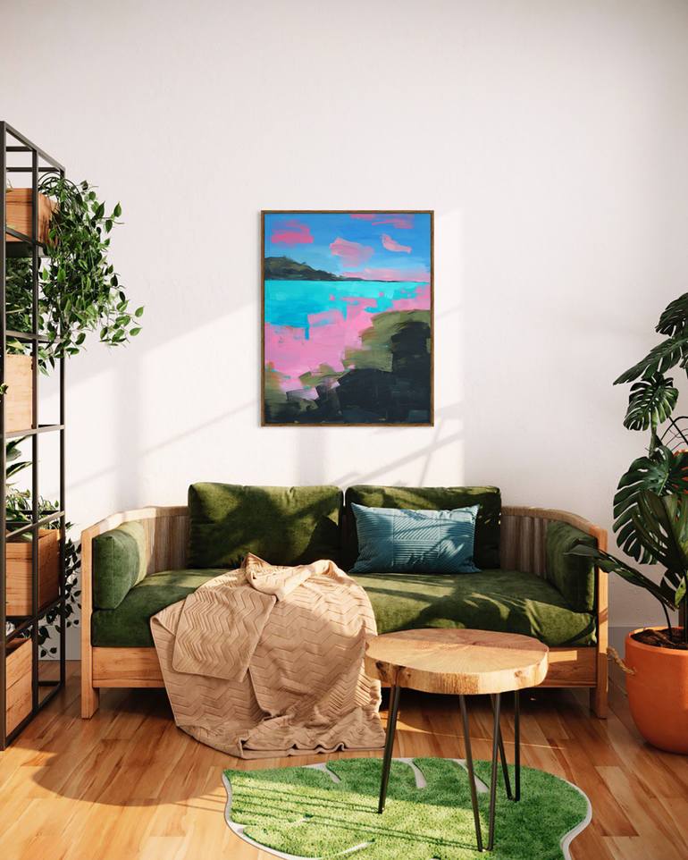 Original Abstract Landscape Painting by Maryna Karapetian