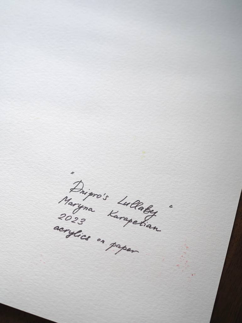 Original Abstract Landscape Painting by Maryna Karapetian