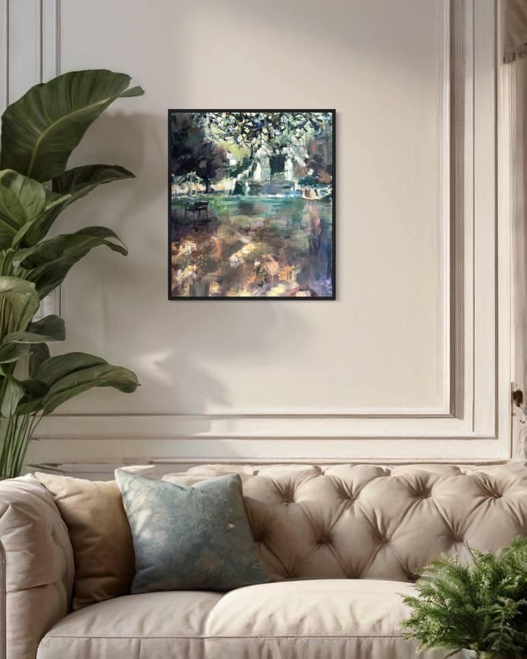Original Abstract Expressionism Landscape Painting by Agnieszka Lokaj
