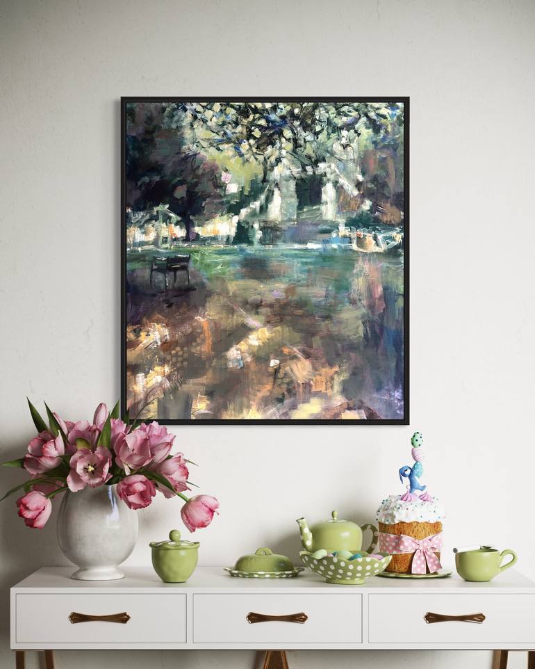 Original Abstract Expressionism Landscape Painting by Agnieszka Lokaj